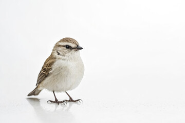 A Small Bird on a White Background