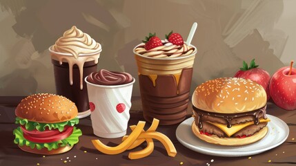 food sketchup realistic