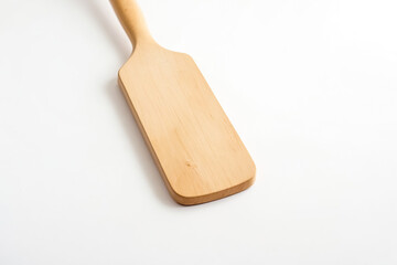 Wooden Spatula on White Background