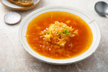 Homemade sauerkraut soup