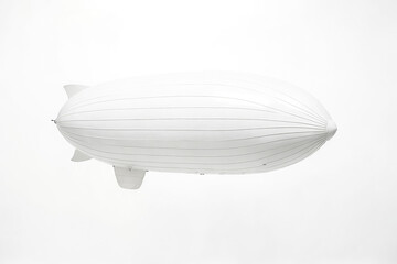 Fototapeta premium White Zeppelin Airship Flying in the Sky