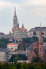 Obraz premium The Church of the Assumption of the Buda Castle, Hungary. Neo Gothic church, commonly known Matthias Church in Budapest.