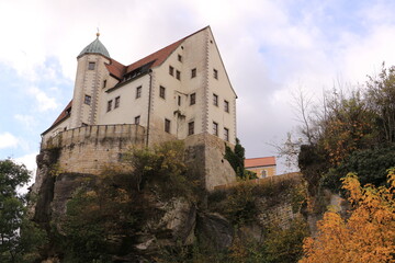 Blick in das Zentrum von Hohnstein in der Sächsischen Schweiz