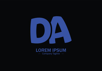 D A letter Logo Design icon A D vector silhouette isolated