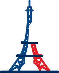 Eiffel tower ,  logo icon, France Flag