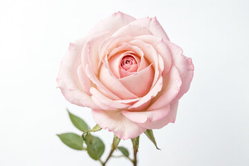 Delicate Pink Rose with Water Droplets