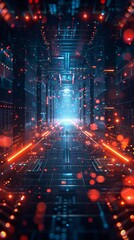 Fototapeta premium Ultra futurist tech abstract background.