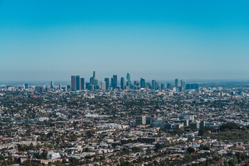 Skyline of Downtown Los Angeles, Griffith Observatory, California. Los Angeles, often referred to by its initials L.A., is the most populous city in the U.S. state of California.