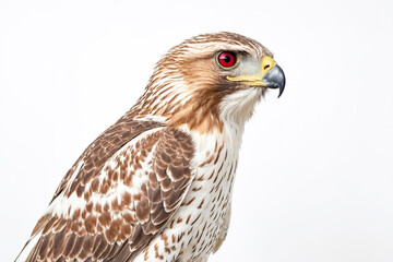 Fototapeta premium Close-up of a hawk with red eyes