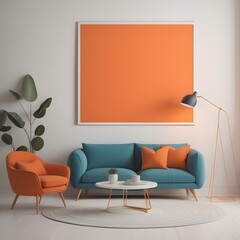 modern living room with sofa