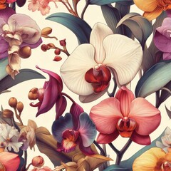 Orchid Elegance Tile Pattern