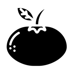 Mandarin orange solid icon style