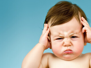 baby crying, upset, annoying, mad, baby feel emotional, sad, cry, baby doesn't want to hear, don't want to hear, noisy