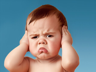 baby crying, upset, annoying, mad, baby feel emotional, sad, cry, baby doesn't want to hear, don't want to hear, noisy
