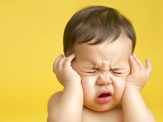 baby crying, upset, annoying, mad, baby feel emotional, sad, cry, baby doesn't want to hear, don't want to hear, noisy