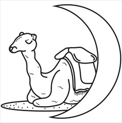 Eid Al Adha Camel Sketch