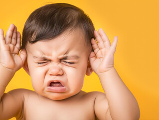 baby crying, upset, annoying, mad, baby feel emotional, sad, cry, baby doesn't want to hear, don't want to hear, noisy