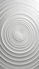 Obraz premium Concentric white circles, radiating from center on white background 