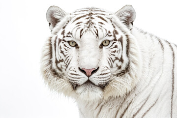 Close-up of a White Tiger's Face