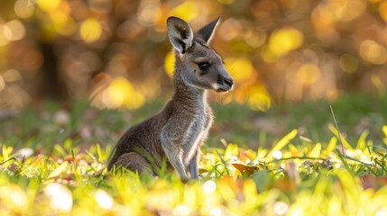 trees and grass blend into a soft blur, while foreground leaves display a similar effect
