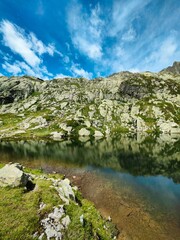 Lac et son reflet - Chamonix - Alpes - France