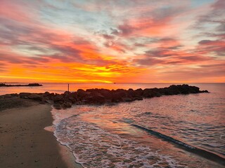 Lever de soleil sur Palavas-les-flots - Méditerranée - France