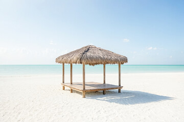Beach Hut on a Sunny Day