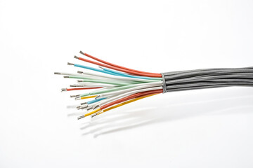 Multicolored Wires Bundled Together