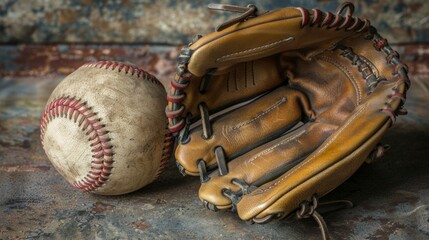 Baseball Ball with Glove