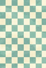 Retro Teal and White Checkered Pattern - Vintage Seamless Background for Fashion, Interiors, Digital Designs