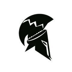 simple transparent scribbled illustration of a Roman iron mask PNG