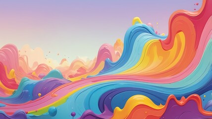 a colorful abstract wave pattern, suggesting fluid motion and artistic dynamism