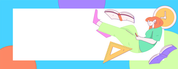 Education and learning people flat vector concept hand drawn illustration
