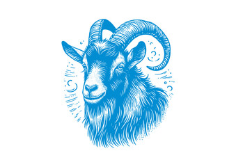 goat vector, transparent background.