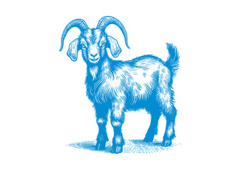 goat vector, transparent background.