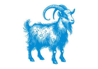 goat vector, transparent background.
