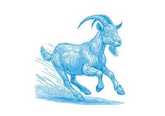 goat vector, transparent background.