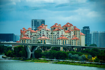 Obraz premium Landscape of suburb Singapore cityscape