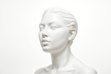 White Mannequin Head with a Blank Expression