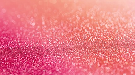 Close-up view of vibrant fuchsia and coral pink sparkling particles forming a textured surface ideal for beauty product promotion banners or fashion website backgrounds.