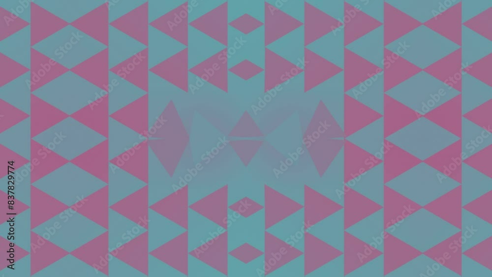 Leinwandbilder Optical illusion of multicolored triangles. 3d rendering loop animation 4K
