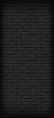 Dark brick wall vertical background for smartphone