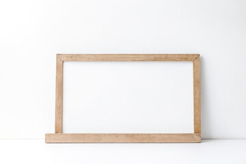 Wooden Frame Mockup on White Background