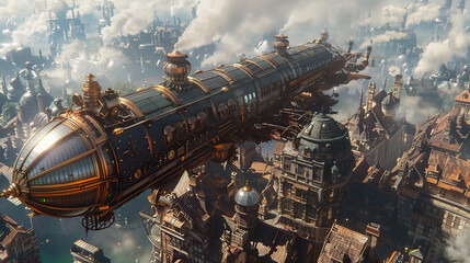 steampunk air city, floating city, sky city, airborne metropolis, cloud city, flying city, steampunk metropolis, aerial city, skyborne city, steampunk sky city, steampunk floating city, steam-powered 