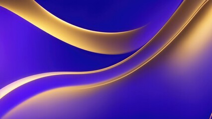 Obraz premium Purple and Gold Gradient Soft Waving Lines with gradient blue Abstract Background