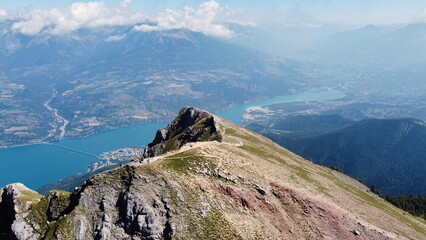 Panorama sur le lac de Serre-ponçon - Alpes - France
Vue depuis le Pic morgon - Drone