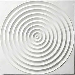 Fototapeta premium Concentric white circles, radiating from center on white background