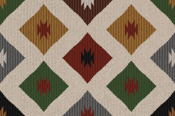 Native American geometric ethnic pattern, seamless pattern of the Navajo tribe. Seamless vector pattern, seamless Mexican rug, woven carpet. Folk embroidery, Bohemian, Aztec style.