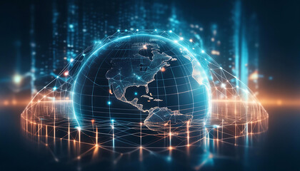 Obraz premium planet of the mind and connection