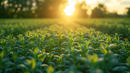 Fototapeta premium A detailed abstract background of plant biotechnology, featuring genetically modified crops and molecular techniques used to enhance agricultural productivity. shiny, Minimal and Simple,